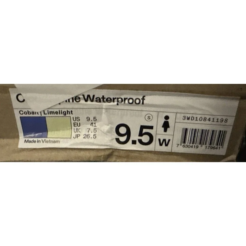 Women’s Size 9.5 On Cloudalpine Waterproof Cobalt Limelight 3WD10841198 NIB